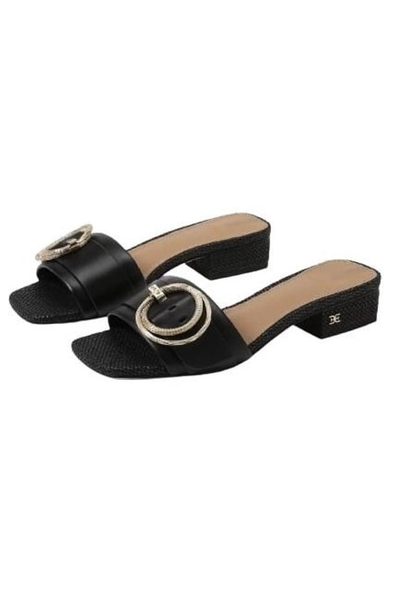 Delfi Women's Black Sandals 7.5M
