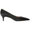 thumbnail image 1 of Sam Edelman Dori Black Leather Slip On Pointed Toe Kitten Heel Fashion Pumps (Black Leather, 8.5), 1 of 6