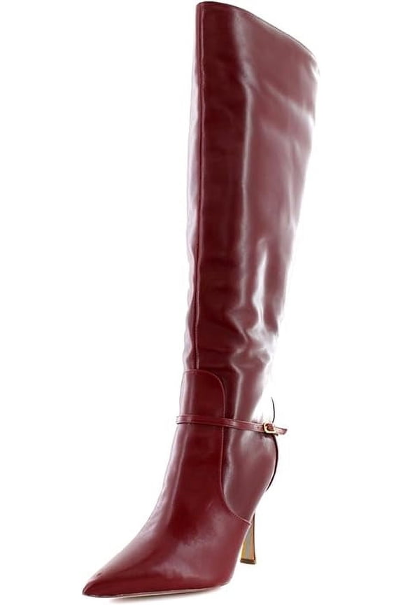 Women's Elia Pointed Toe Knee High Boot Cabernet Red Wide Calf 9.5M