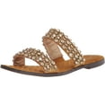 thumbnail image 1 of Sam Edelman Ezel Golden Yellow Squared Open Toe Embellished Slip On Flat Sandals (Golden Yellow, 5), 1 of 6