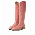 thumbnail image 1 of Sam Edelman Fable Cherry Leather Zipper Block Heel Round Toe Knee High Boots (Cherry, 11), 1 of 4