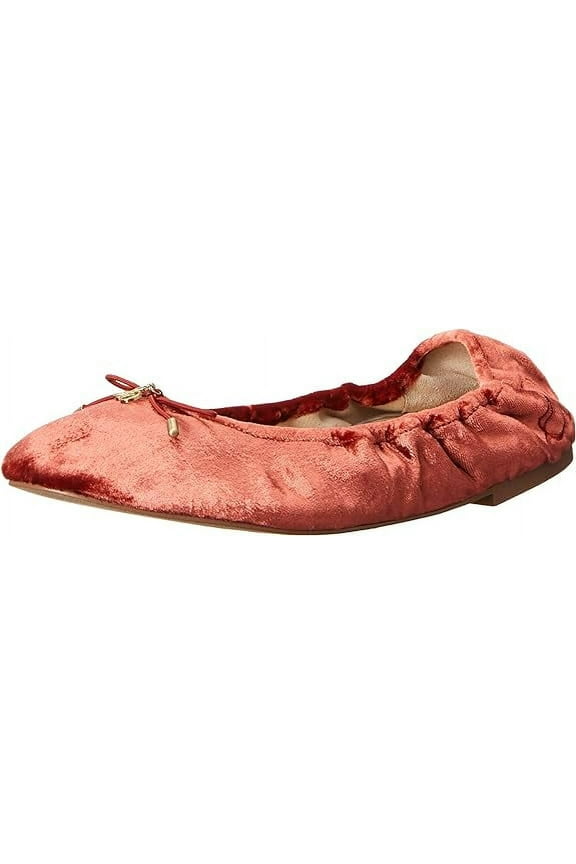 Felicia Canyon Orange Slip On Rounded Toe Flexible Ballet Flats (Canyon Orange, 5.5)