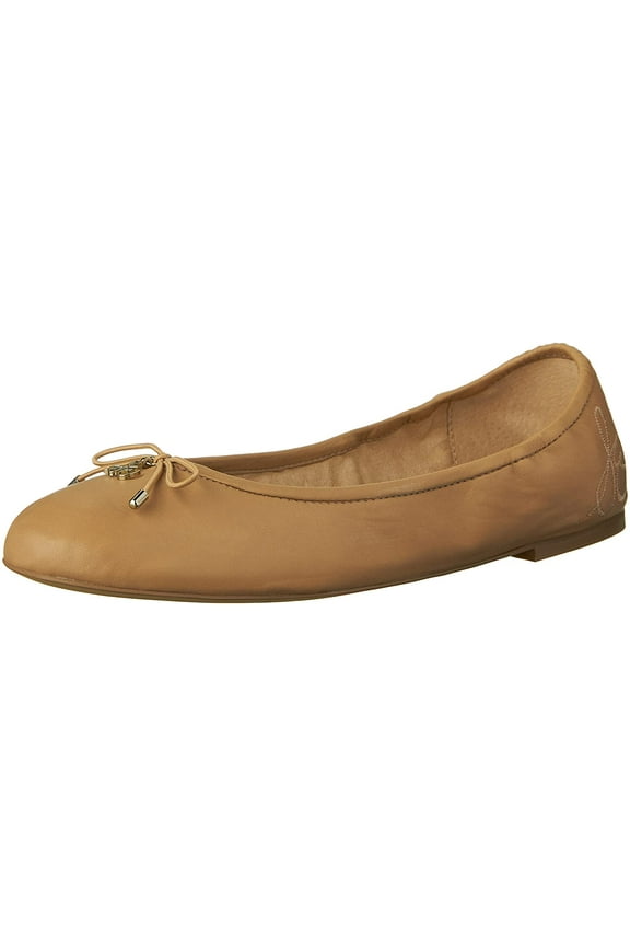 Women's Felicia Ballet Flats Beige Leather 9M