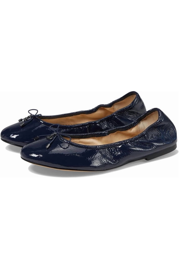 Felicia Midnight Blue Fashion Slip On Lace Comfort Ballet Flats Wide