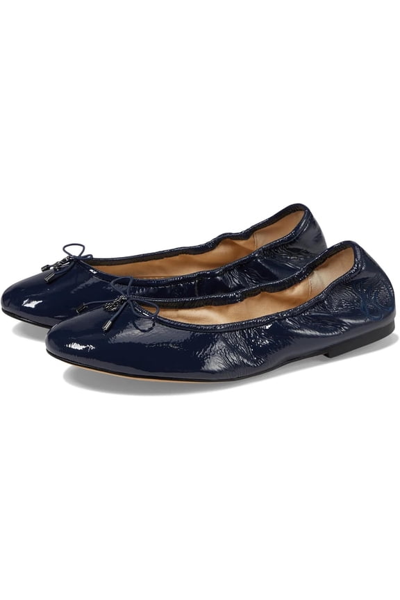 Felicia Midnight Blue Fashion Slip On Lace Comfort Ballet Flats Wide