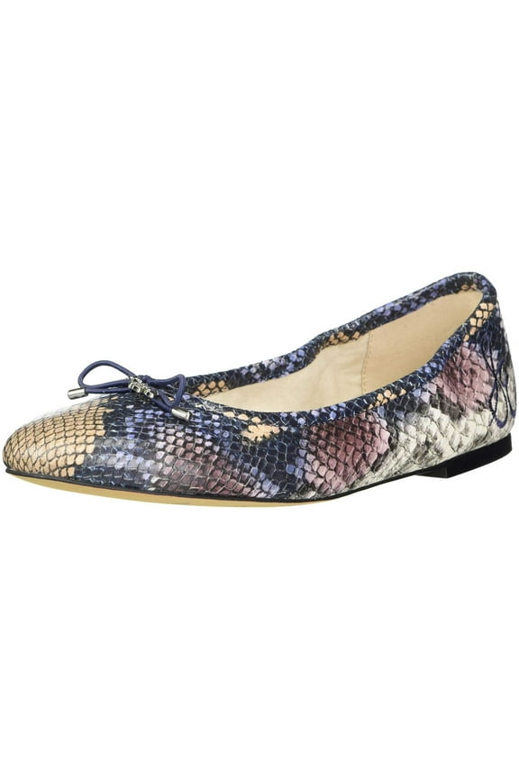Felicia Smokey Blue Slip On Rounded Closed Toe Flexible Ballet Flat