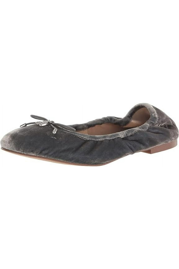 Felicia Smokey Blue Slip On Rounded Toe Flexible Ballet Flats (Smokey Blue, 6)