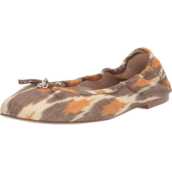 Sam Edelman Felicia Soft Grey Multi Slip On Rounded Toe Bow Detail Ballet Flats (Soft Grey Multi, 10)