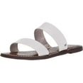 thumbnail image 1 of Sam Edelman Gala Bright White Leather Mule Flat Slip On Two Piece Slide Sandal (Bright White Leather, 5.5), 1 of 8