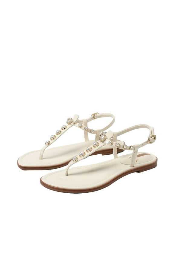 Women's Gigi Thong Sandal Pearl Porcelain Patent 8M