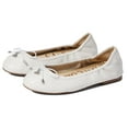 thumbnail image 1 of Sam Edelman Girls Felicia Mini Ballet Flat, White Lea, 3 Big Kid US, 1 of 2