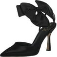 thumbnail image 1 of Sam Edelman Halie Black Suede Pointed Toe Stiletto Heeled Bow Detailed Pumps (Black Suede, 5), 1 of 6