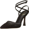 thumbnail image 1 of Sam Edelman Hardy Blac Ankle Strap Spool Heel Pointed Closed Toe Fashion Pumps (Black, 9), 1 of 6