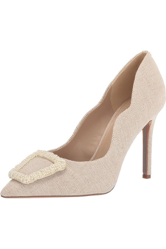 Harriett Ivory Multi Pointed Toe Slip On Stiletto Heel Fashion Pump (Ivory Multi, 5)