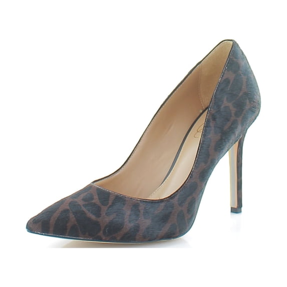 Sam Edelman Hazel Dark Brown Multi Stiletto Heeled Pointed Toe Slip On Pumps (Dark Brown Multi, 7.5)