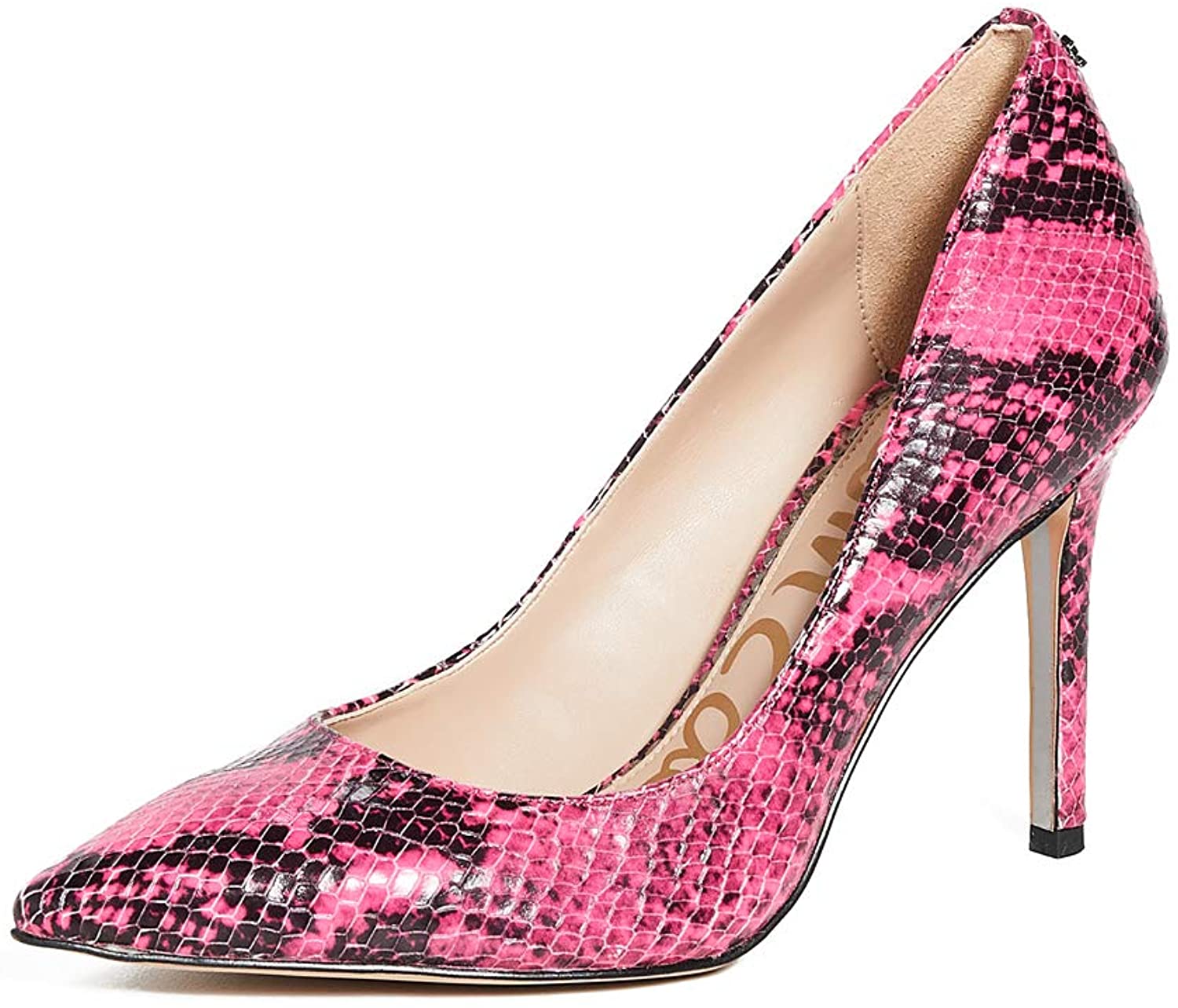 Sam Edelman Hazel Hot Pink Snake Print Pointed Stiletto Dress Shoes Pumps (9) - image 1 of 3