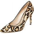 thumbnail image 1 of Sam Edelman Hazel New Nude Leopard Stiletto Heel Pointy Toe Slip On Leather Pump (New Nude Leopard, 5.5), 1 of 6