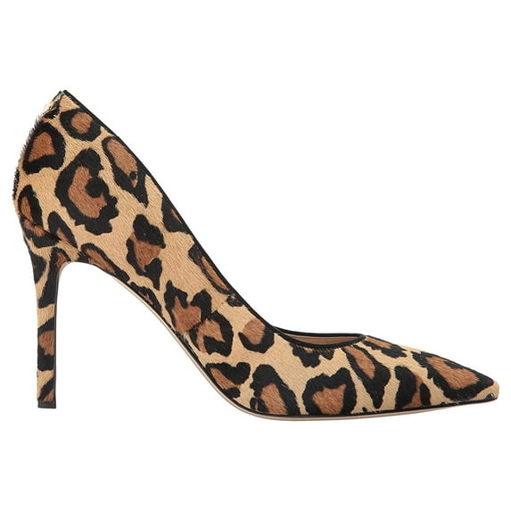 Sam Edelman Hazel New Nude Leopard Stiletto Heel Pointy Toe Slip On Wide Pumps (New Nude Leopard, 7)