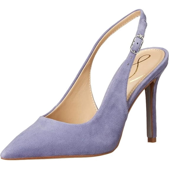 Sam Edelman Hazel Sling Dusty Violet Stiletto Heeled Pointed Toe Dress Pumps (Dusty Violet, 6)