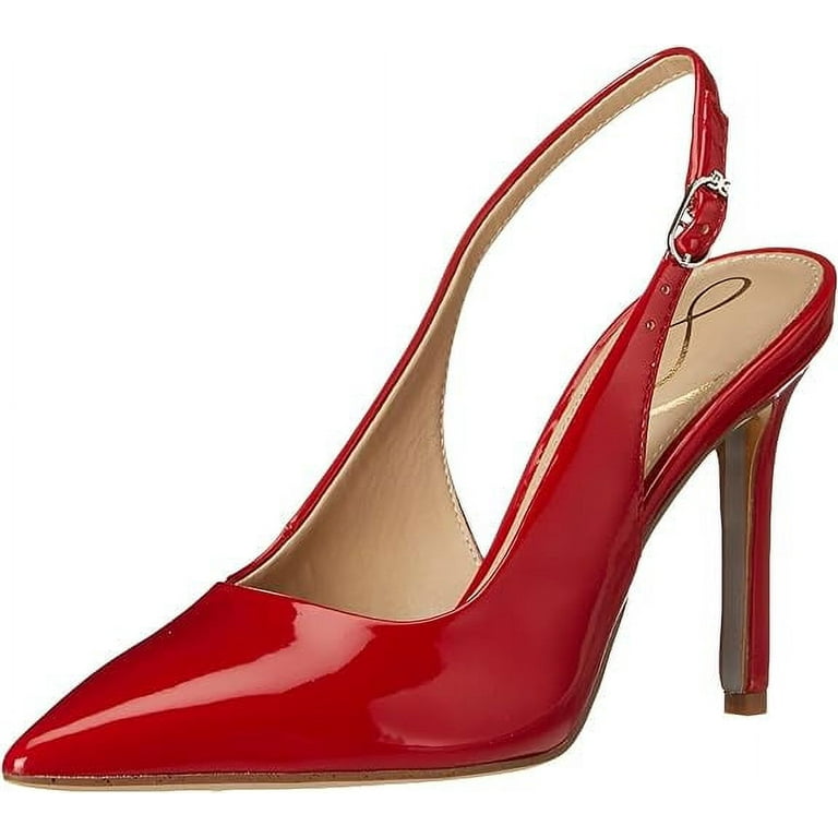 Sam Edelman Hazel Sling Ruby Red Pointed Toe Stiletto Heeled