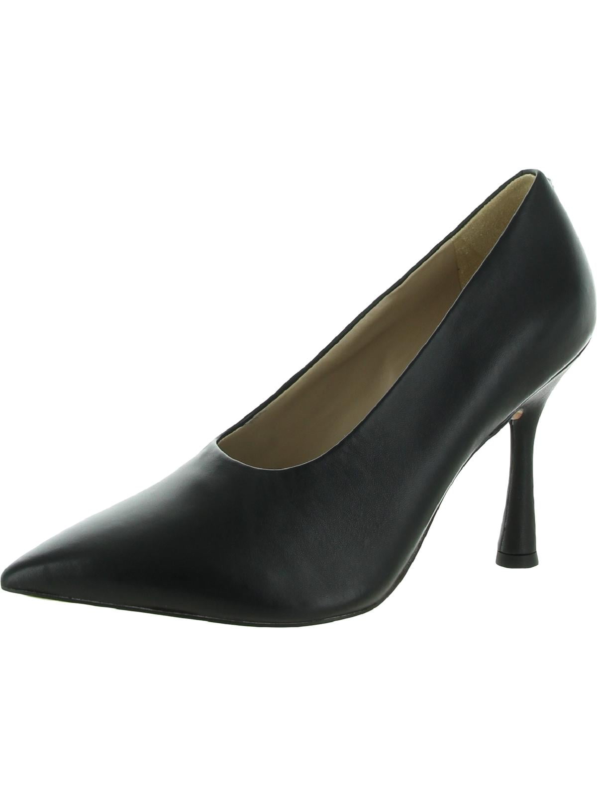 Sam Edelman Hilton Black Spool Heel Pointed Toe Slip On Fashion Leather ...