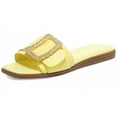 thumbnail image 1 of Sam Edelman Inez Butter Squared Open Toe Buckle Detail Slip On Slides Sandals (Butter, 10.5), 1 of 5