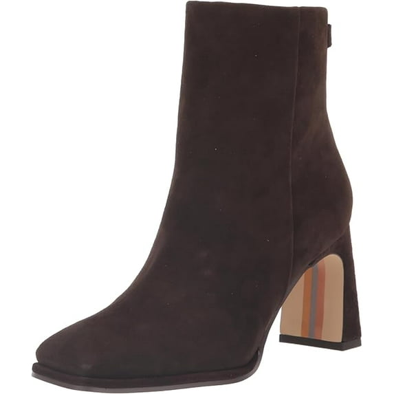 Sam Edelman Irie Chocolate Brown Squared Toe Block Heeled Fashion Ankle Booties (Chocolate Brown, 9)