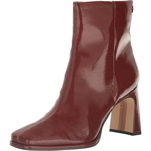 Sam Edelman Irie Cinnamon Squared Toe Block Heeled Fashion Wide Ankle Booties (Cinnamon, 6.5)