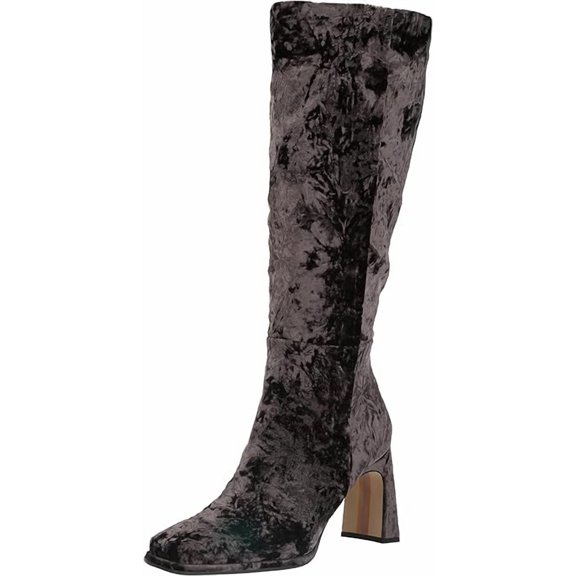 Sam Edelman Issabel Coffee Bean Athletic Calf Squared Toe Block Knee High Boots (Coffee Bean Athletic Calf, 8.5)