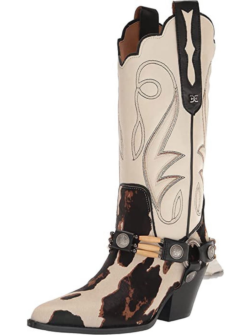 vaquera タイツ Sam Edelman Jackie Frontier Brown Zipper Pointed Toe Block Heel