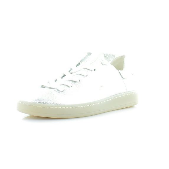 Sam Edelman Jaxon Soft Silver Lace Up Rounded Toe Low Top Fashion Sneakers (Soft Silver, 6.5)