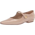 thumbnail image 1 of Sam Edelman Jene Chai Latte Mary Jane Button Vamp Strap Pointy Toe Low Heel Flat (CHAI LATTE, 9.5), 1 of 6