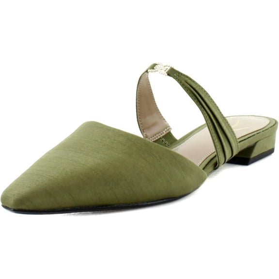 Sam Edelman Judie Wild Moss Pointed Toe Strap Slip On Dress Slides Flats Sandals