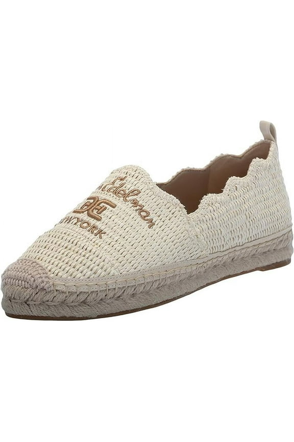 Karla Linen Pointed Cap Toe SLip On Espadrille Flats Loafers Shoes (Linen, 10)