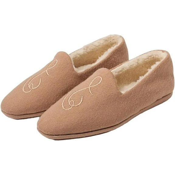 Sam Edelman Karlie Camel Soft Cozy Cashmere Closed Toe Slip On Flat Slippers (Camel Soft Cashmere, 5.5)