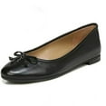 thumbnail image 1 of Sam Edelman Kaylee Black Leather Almond Toe Slip On Detailed Ballet Flats (Black, 5), 1 of 1
