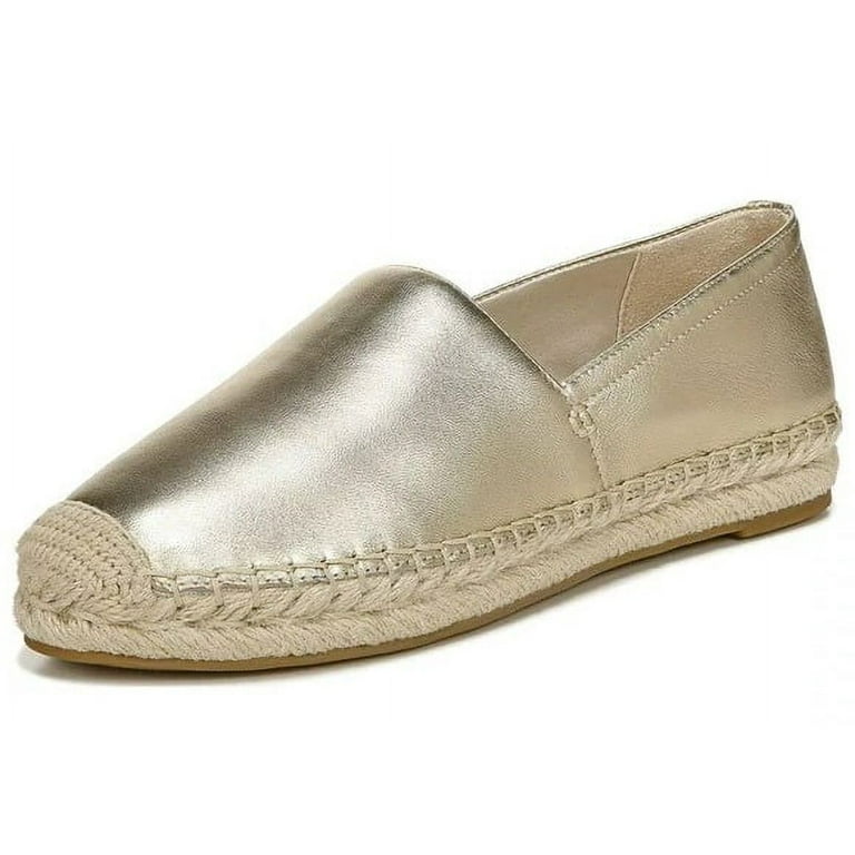 Sam Edelman Kenley Gold Leather Rounded Toe Slip On  display picture 1