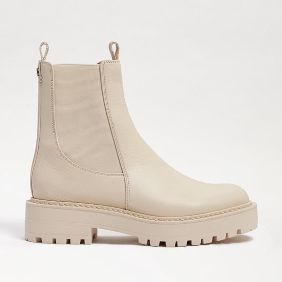 Sam Edelman Women's Laguna Chelsea Modern Ivory Leather Ankle Boot 12M