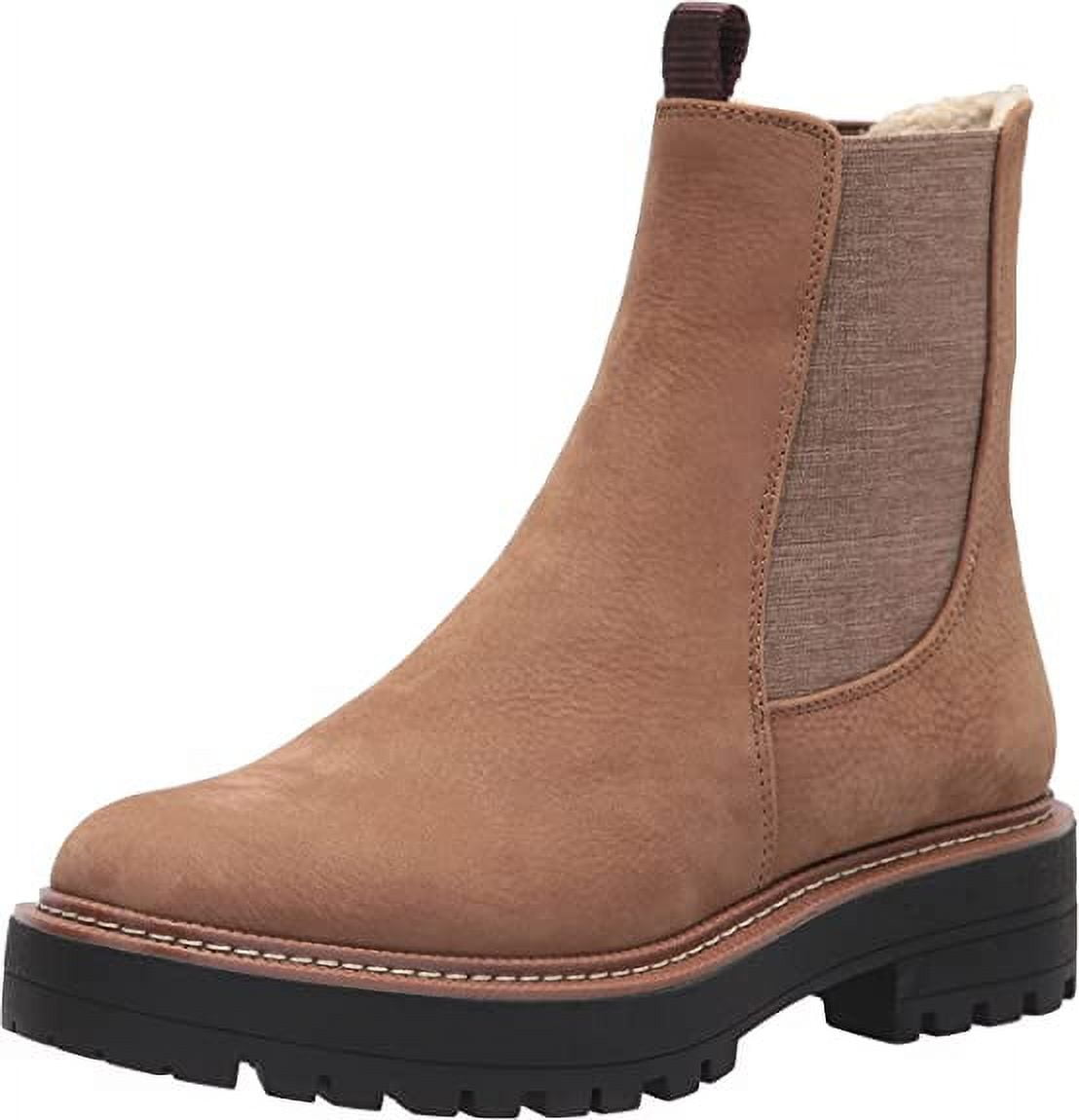 Sam Edelman Laguna Tobacco Leather Chelsea Moto Rounded Toe Pull On Ankle  Boots (Tobacco, 8)