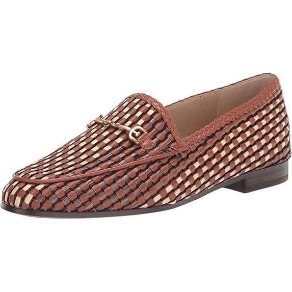 Sam Edelman Laurel Saddle Multi Slip On Almond Toe Fashion Leather Loafers (Saddle Multi, 8.5)