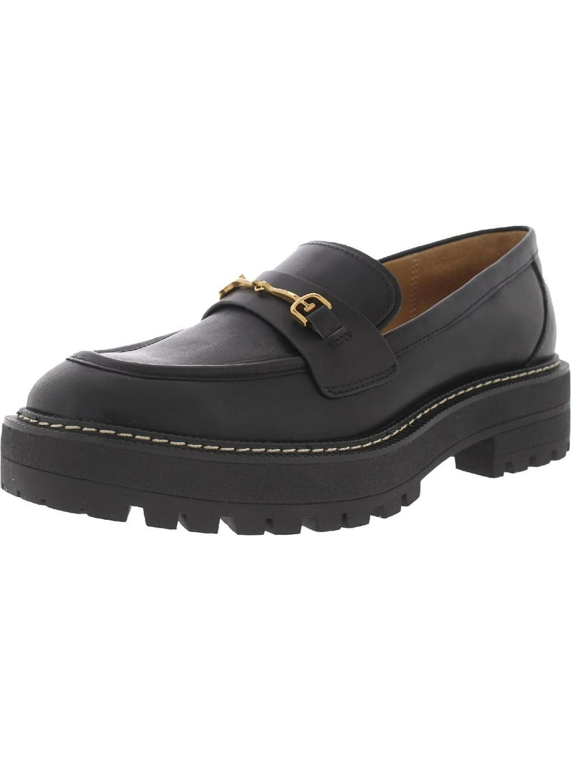 Sam Edelman Laurs Black Leather Rounded Toe Slip On Chunky  display picture 1