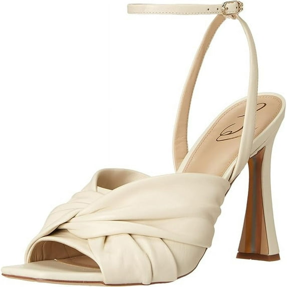 Sam Edelman Lavendar Modern Ivory Ankle Strap Square Open Toe Spool Heel Sandals (Modern Ivory, 10)