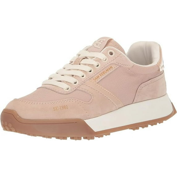 Sam Edelman Layla Luxe Beige Lace Up Low Top Chunky Heeled Fashion Sneakers (Luxe Beige, 10)