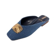 Sam Edelman Lin Radiant Womens Blue Denim Mule 5.5M