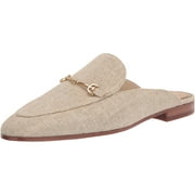 Sam Edelman Linnie Natural Golden Accented Slip On Rounded Toe Fashion Mules (Natural, 14)
