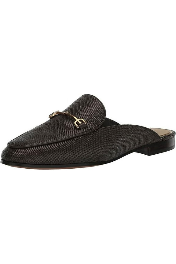 Linnie Pinto Brown Slip On Rounded Toe Chain Detailed Wide Mules (Pinto Brown, 10)