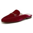 thumbnail image 1 of Sam Edelman Linnie Raspberry Embellished Slip On Almond Toe Flat Heeled Mules (Raspberry, 5.5), 1 of 8