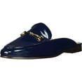 thumbnail image 1 of Sam Edelman Linnie Royal Navy Chain Embellished Slip On Almond Toe Flat Mules (Royal Navy, 6.5), 1 of 6