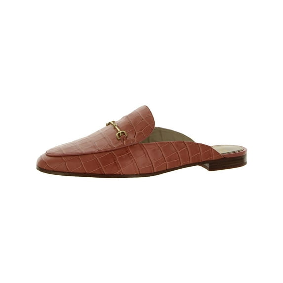 Sam Edelman Linnie Terracotta Rose Slip On Almond Toe Embellished Loafer Mules (Terracotta Rose, 8)