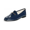 thumbnail image 1 of Sam Edelman Lior Navy Patent Leather Bit Loafer Slip On Classic Flat Shoes (Navy Lior, 4), 1 of 1